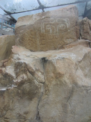 Une roche préhistorique gravée