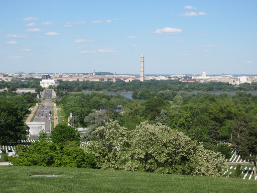 Vue sur Washington depuis la maison des Arlington