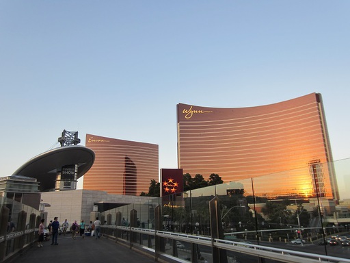 Vegas au soleil couchant