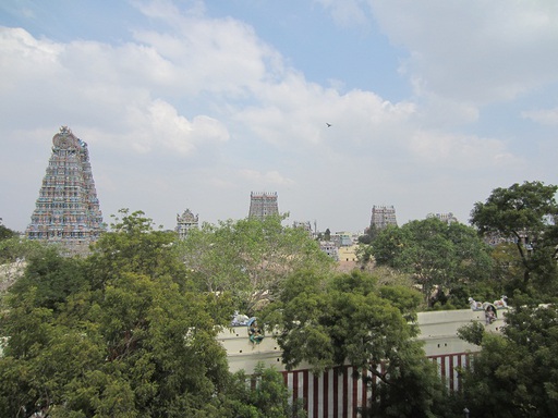 Le temple vu du toit d'une boutique