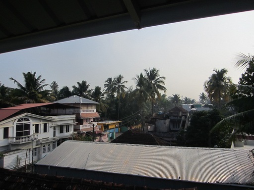 Vue de notre chambre à Fort-Cochin