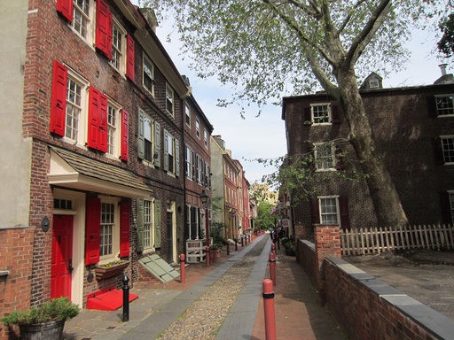 Elfreth's Alley, la plus vieille rue des Etats-Unis à être encore habitée