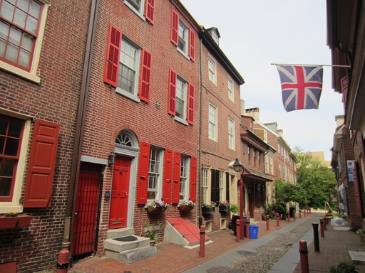 Un drapeau britannique, pour recréer l'ambiance 1750