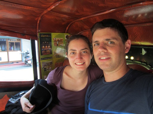 Dans l'auto-rickshaw