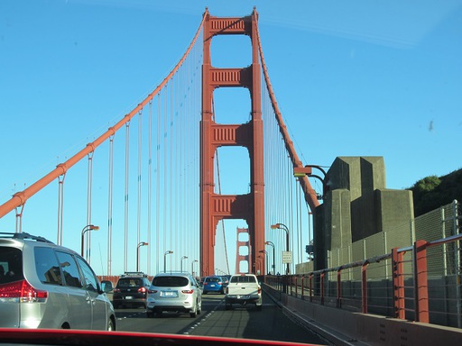 Pour aller à Palo Alto, nous passons sur le Golden Gate Bridge