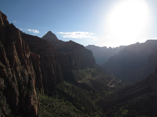 La vue, en contre-jour